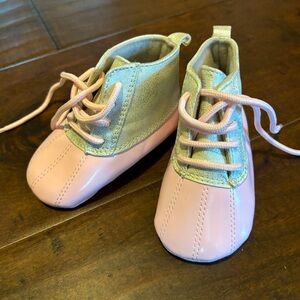 Pink and Silver Adorable Duck Booties - Infant